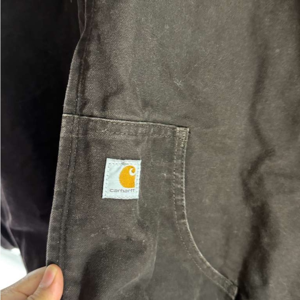 Carhartt Men's Dark Brown Hooded Performance Jacket - Picture 2 of 5